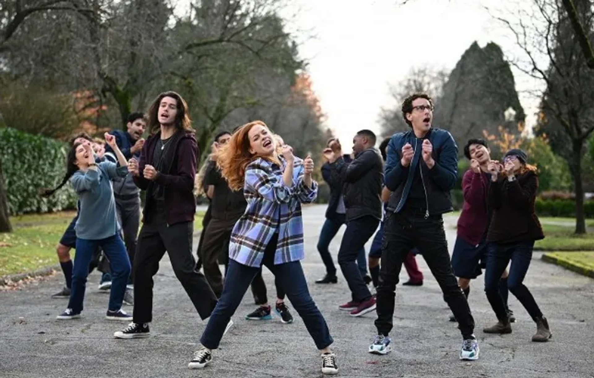 Noah Weisberg, Jane Levy, and Felix Mallard in Zoey's Extraordinary Playlist (2020)