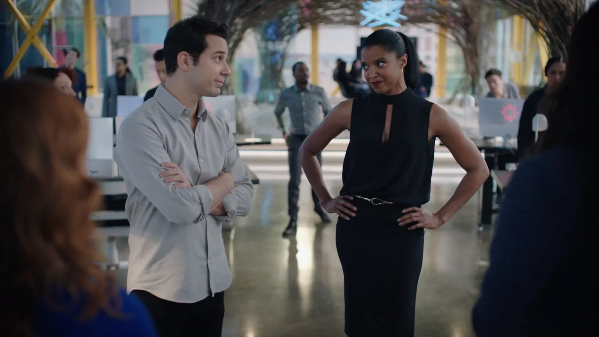 Renée Elise Goldsberry and Skylar Astin in Zoey's Extraordinary Playlist (2020)