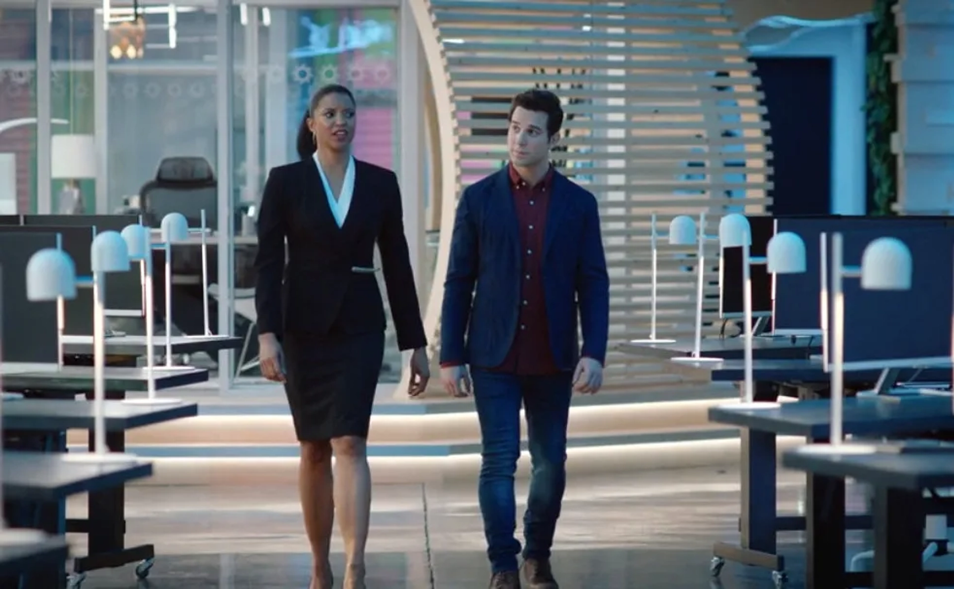 Renée Elise Goldsberry and Skylar Astin in Zoey's Extraordinary Playlist (2020)