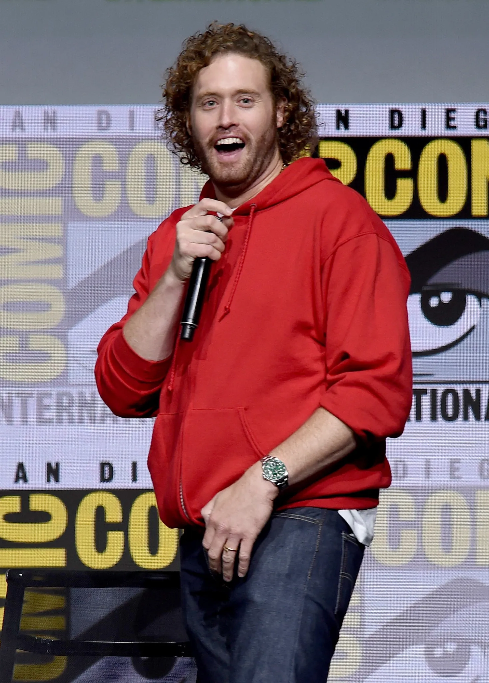 T.J. Miller at an event for Ready Player One (2018)