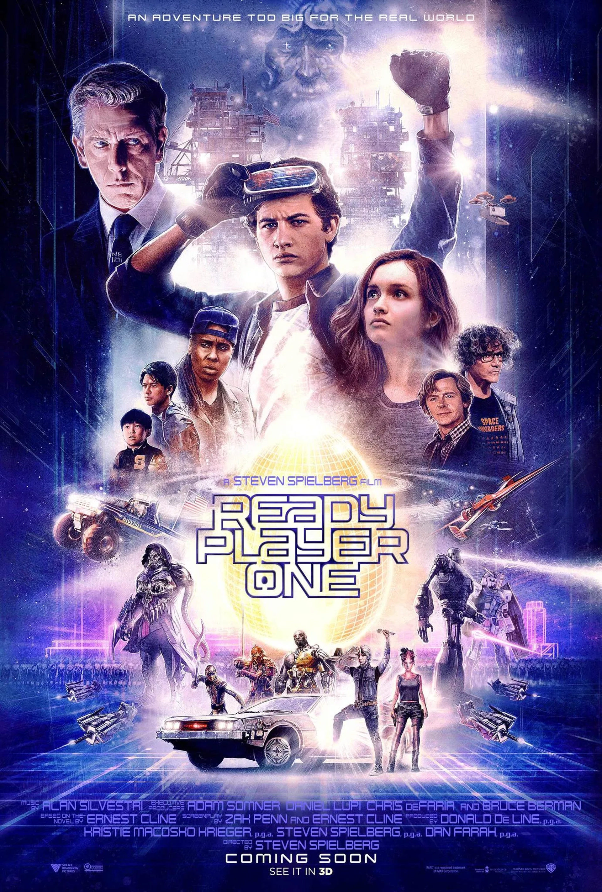 Ben Mendelsohn, Simon Pegg, Mark Rylance, T.J. Miller, Lena Waithe, Win Morisaki, Tye Sheridan, Olivia Cooke, and Philip Zhao in Ready Player One (2018)