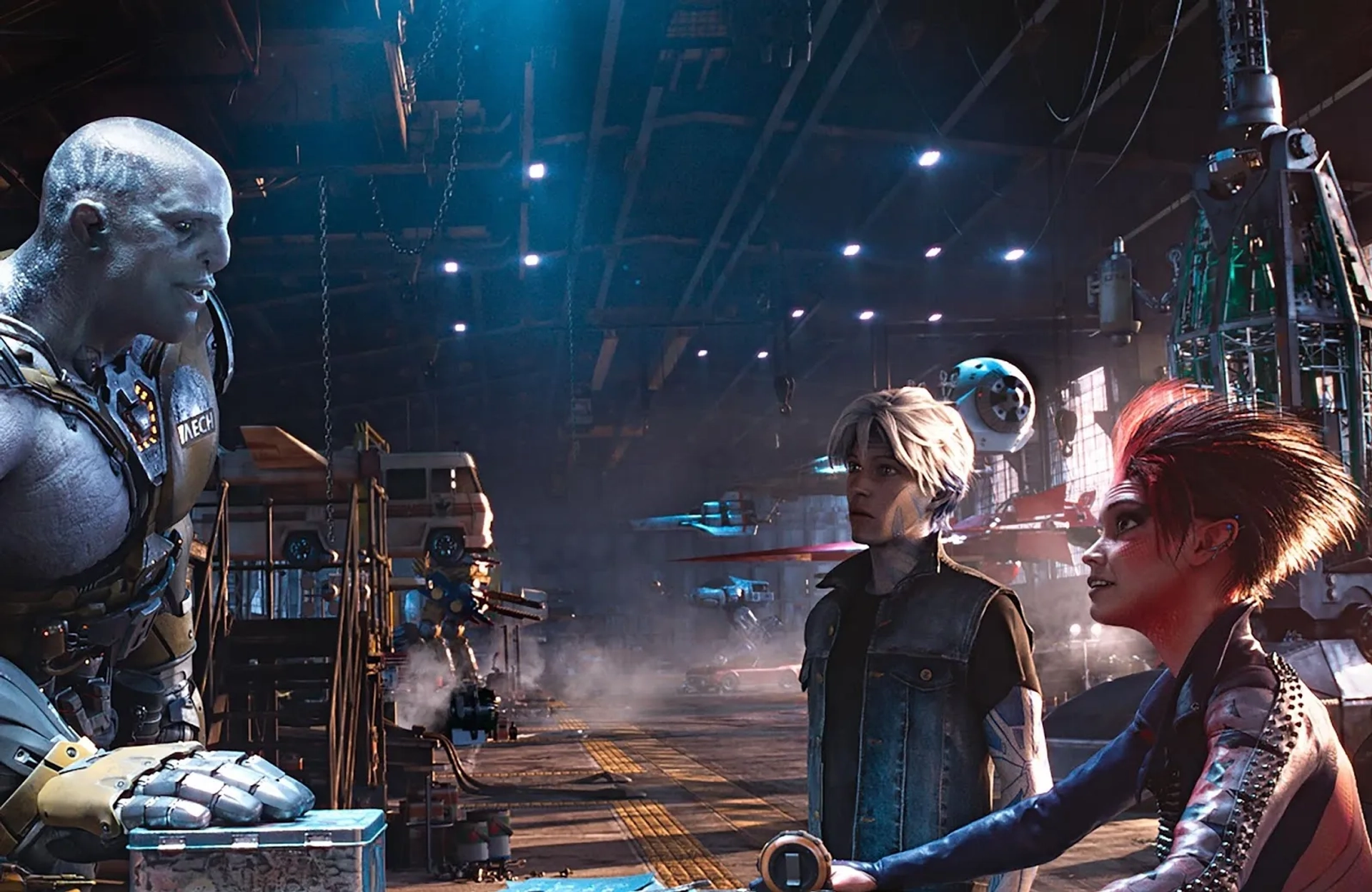 Lena Waithe, Tye Sheridan, and Olivia Cooke in Ready Player One (2018)