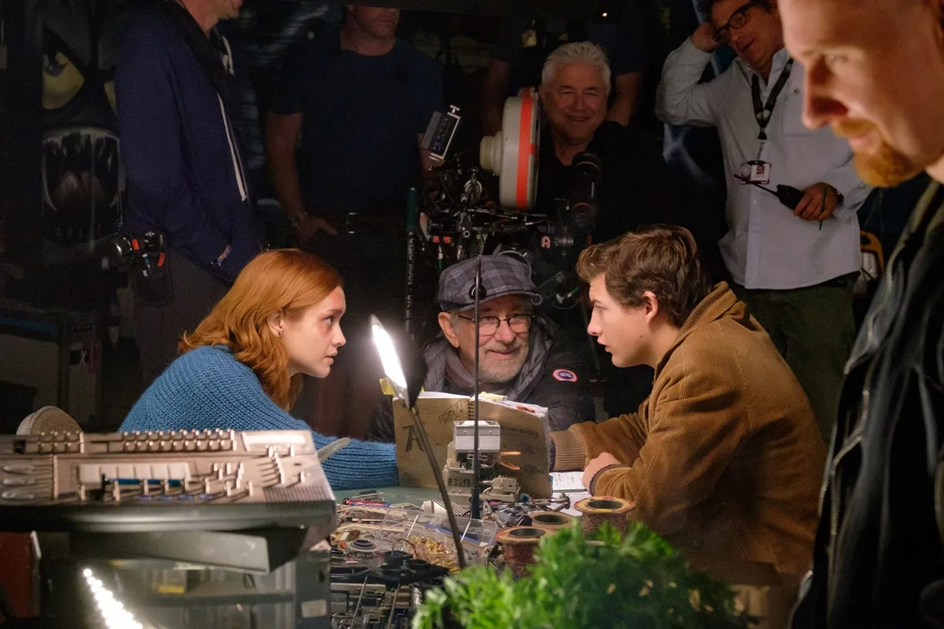 Steven Spielberg, Tye Sheridan, and Olivia Cooke in Ready Player One (2018)