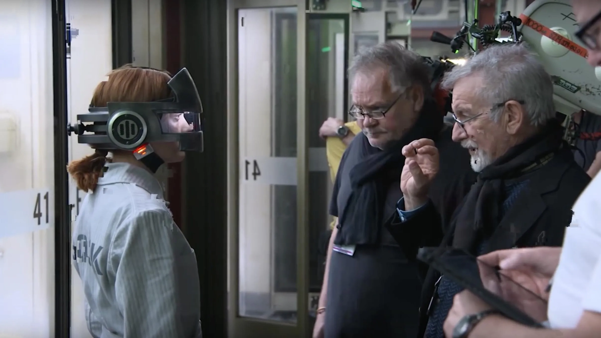 Steven Spielberg, Janusz Kaminski, and Olivia Cooke in Ready Player One (2018)