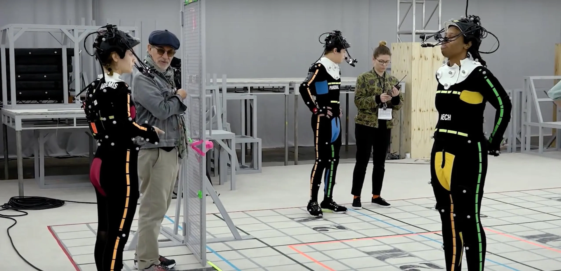 Steven Spielberg, Lena Waithe, Tye Sheridan, and Olivia Cooke in Ready Player One (2018)