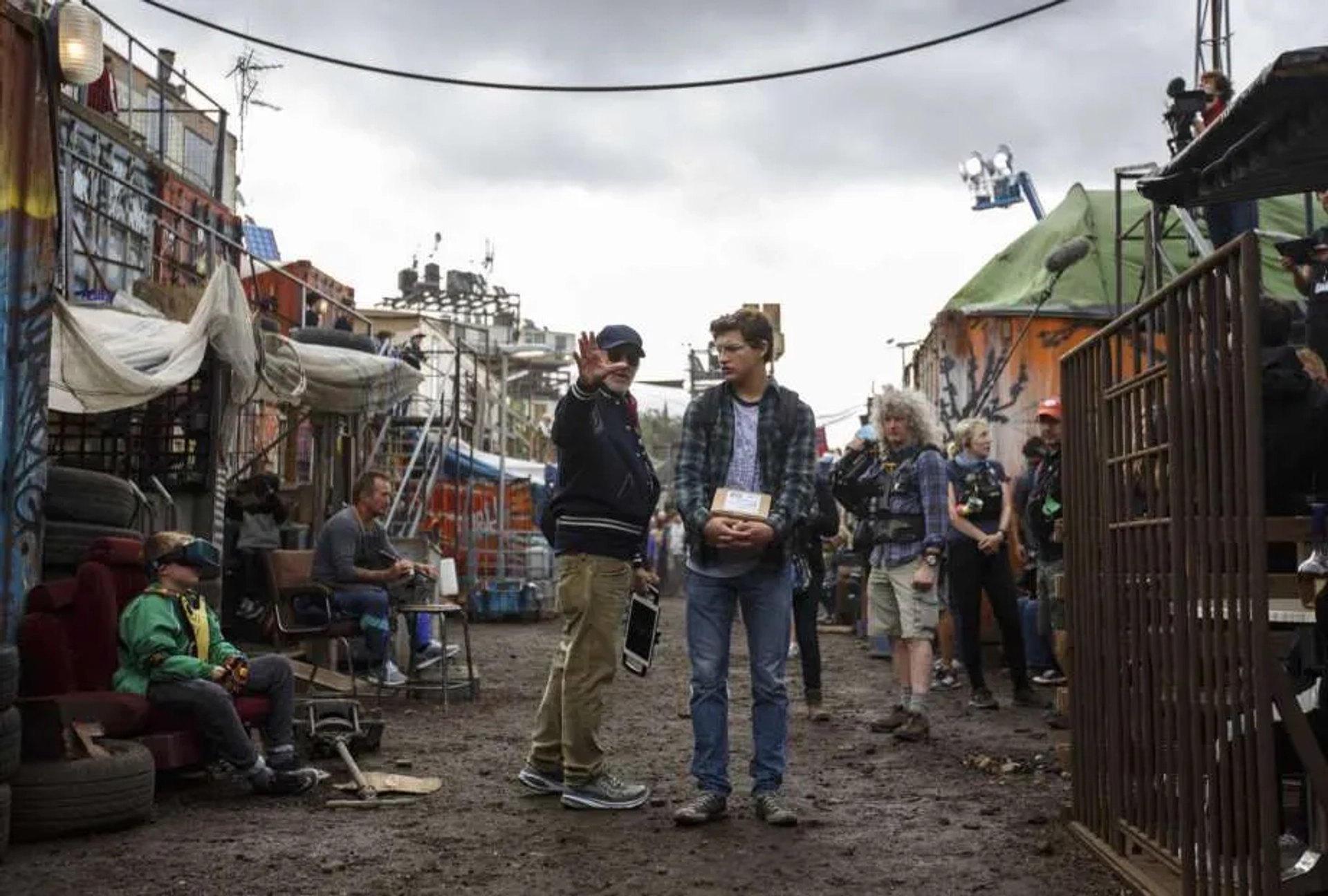 Steven Spielberg and Tye Sheridan in Ready Player One (2018)