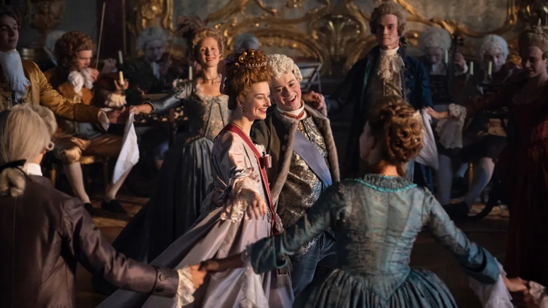 Antonia Clarke and Joseph Quinn in Catherine the Great (2019)