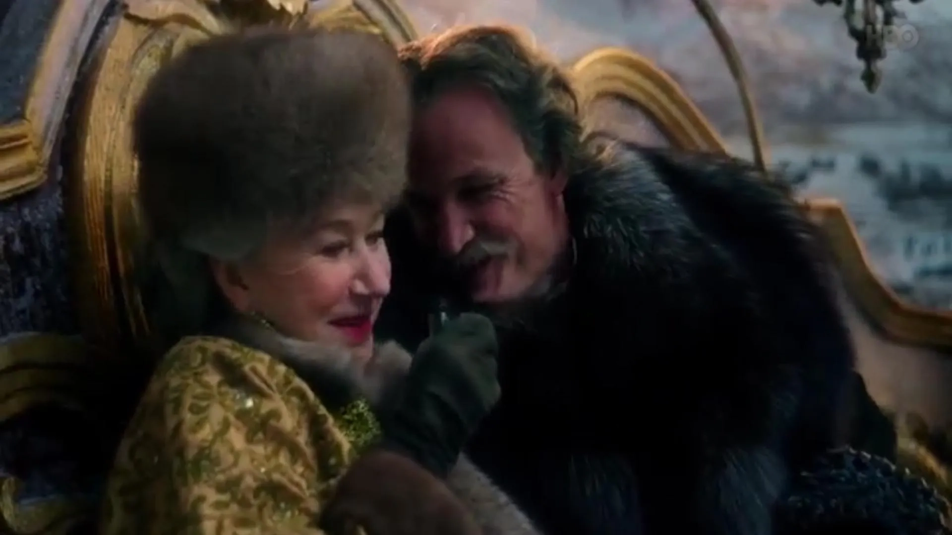 Helen Mirren and Jason Clarke in Catherine the Great (2019)