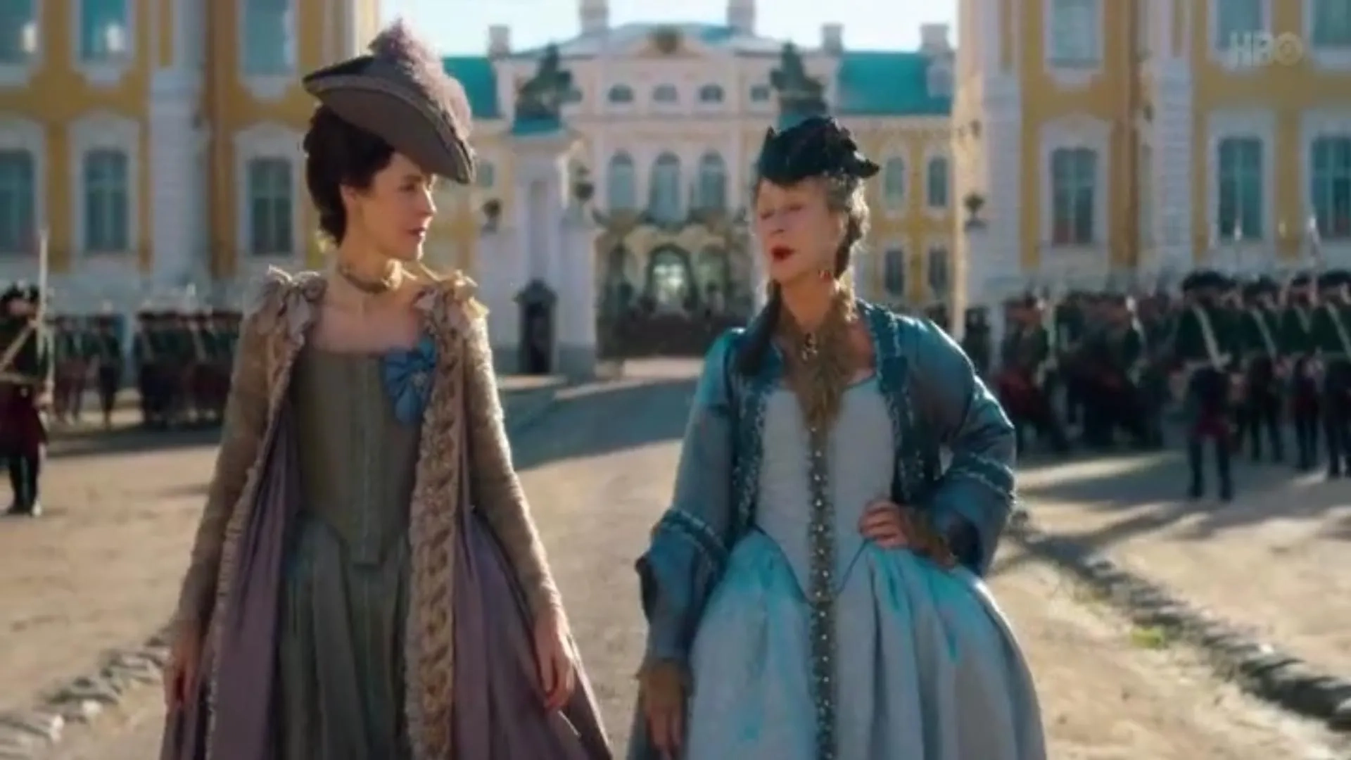 Helen Mirren and Gina McKee in Catherine the Great (2019)