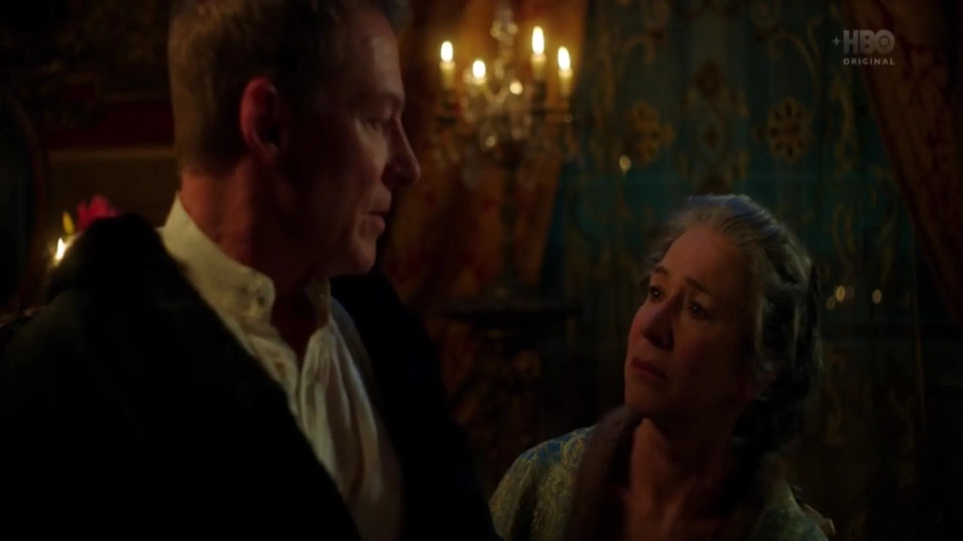 Helen Mirren and Richard Roxburgh in Catherine the Great (2019)