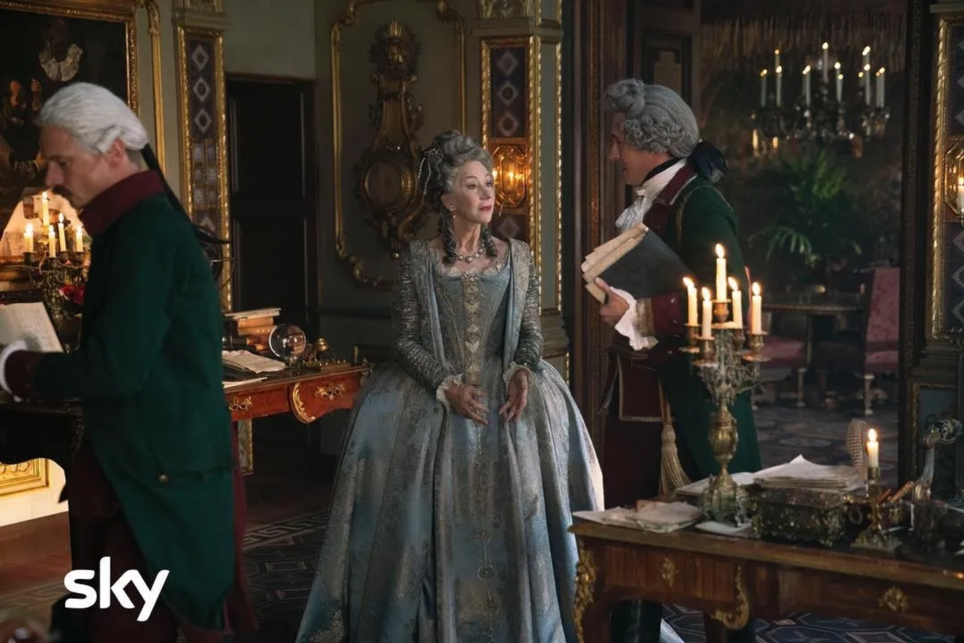 Helen Mirren and Sam Palladio in Catherine the Great (2019)