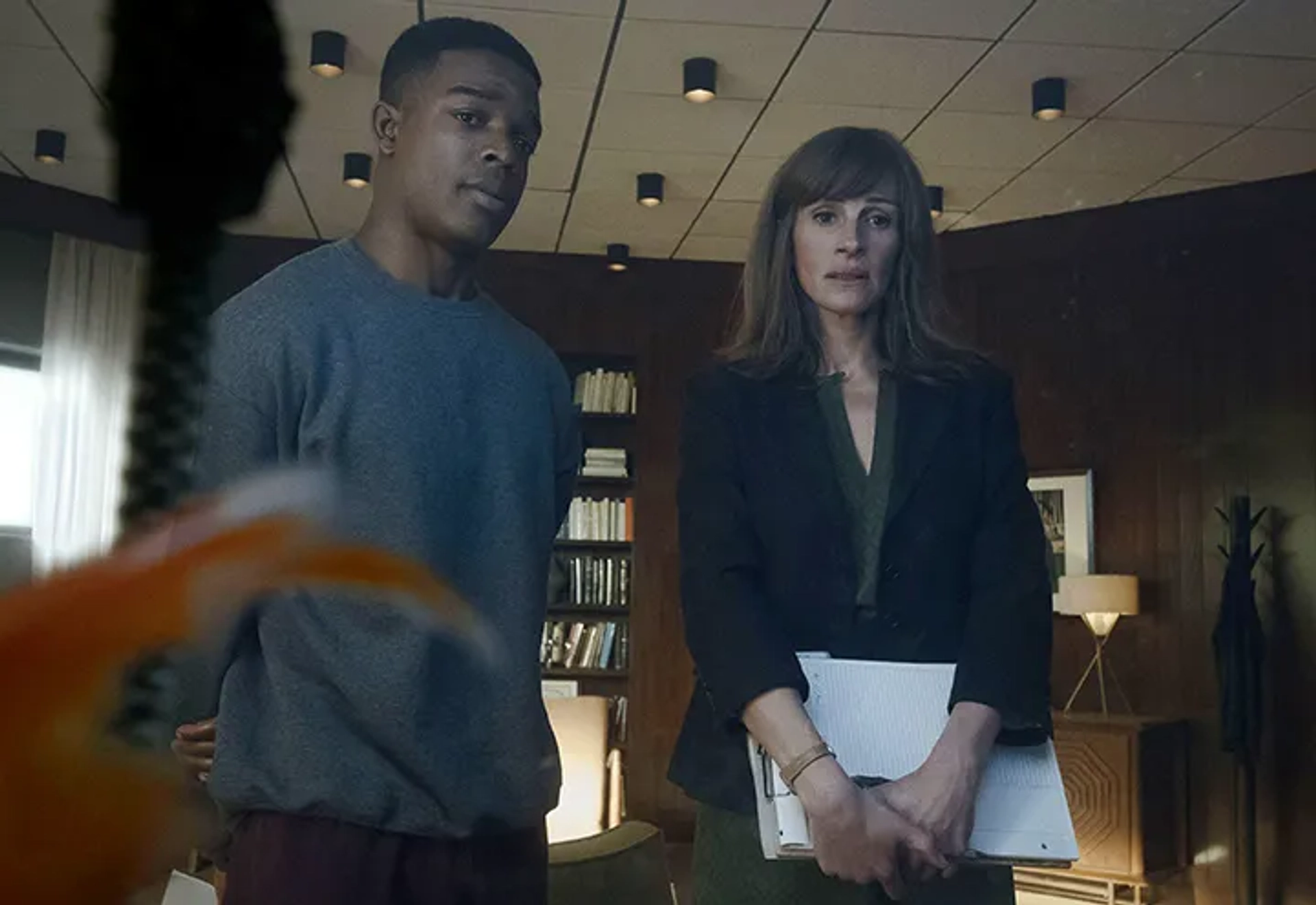 Julia Roberts and Stephan James in Homecoming (2018)