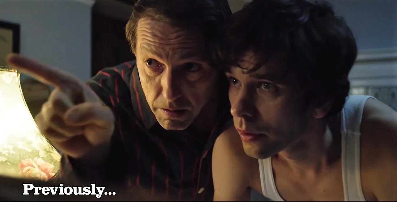 Hugh Grant and Ben Whishaw in A Very English Scandal (2018)