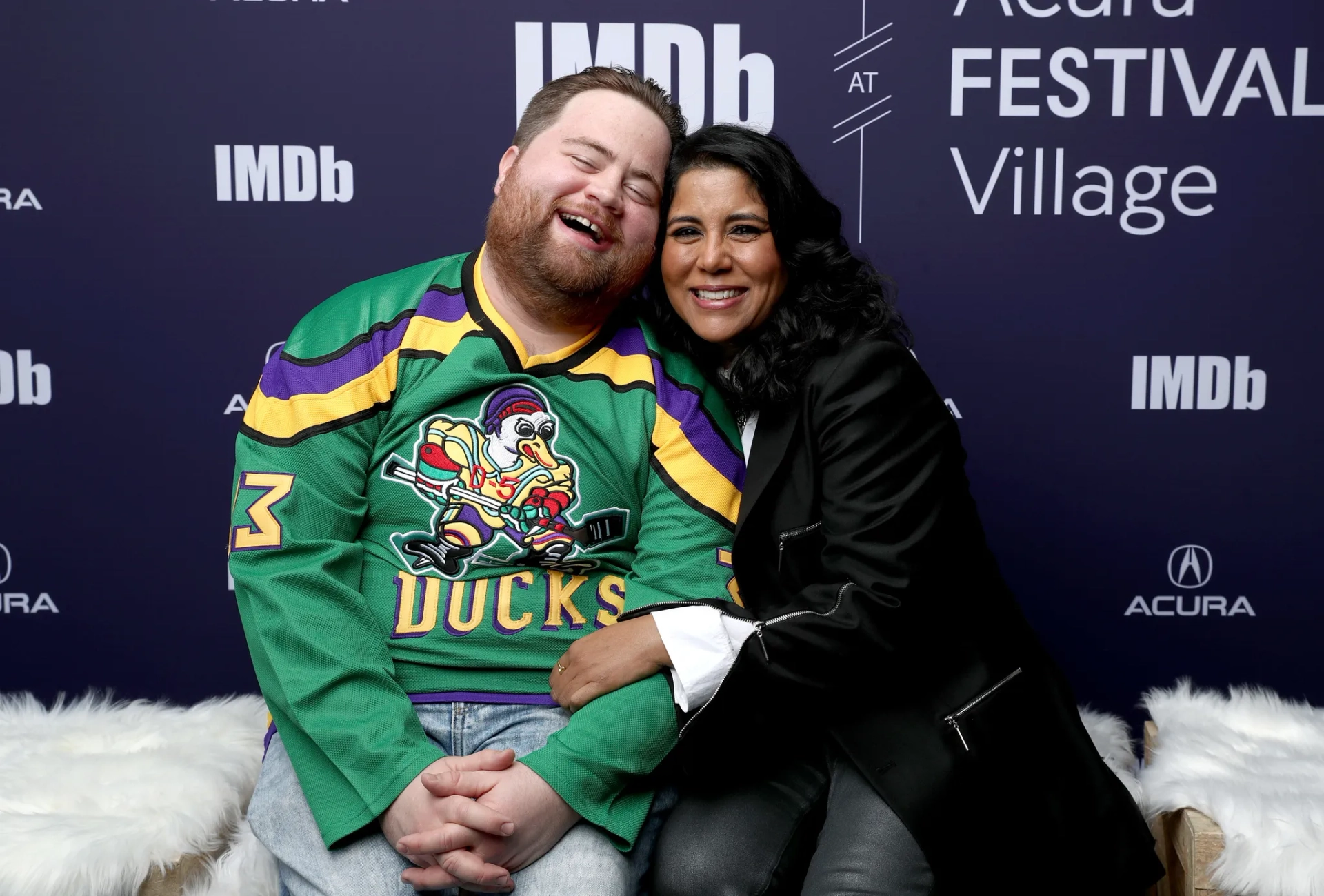 Nisha Ganatra and Paul Walter Hauser at an event for The IMDb Studio at Sundance (2015)