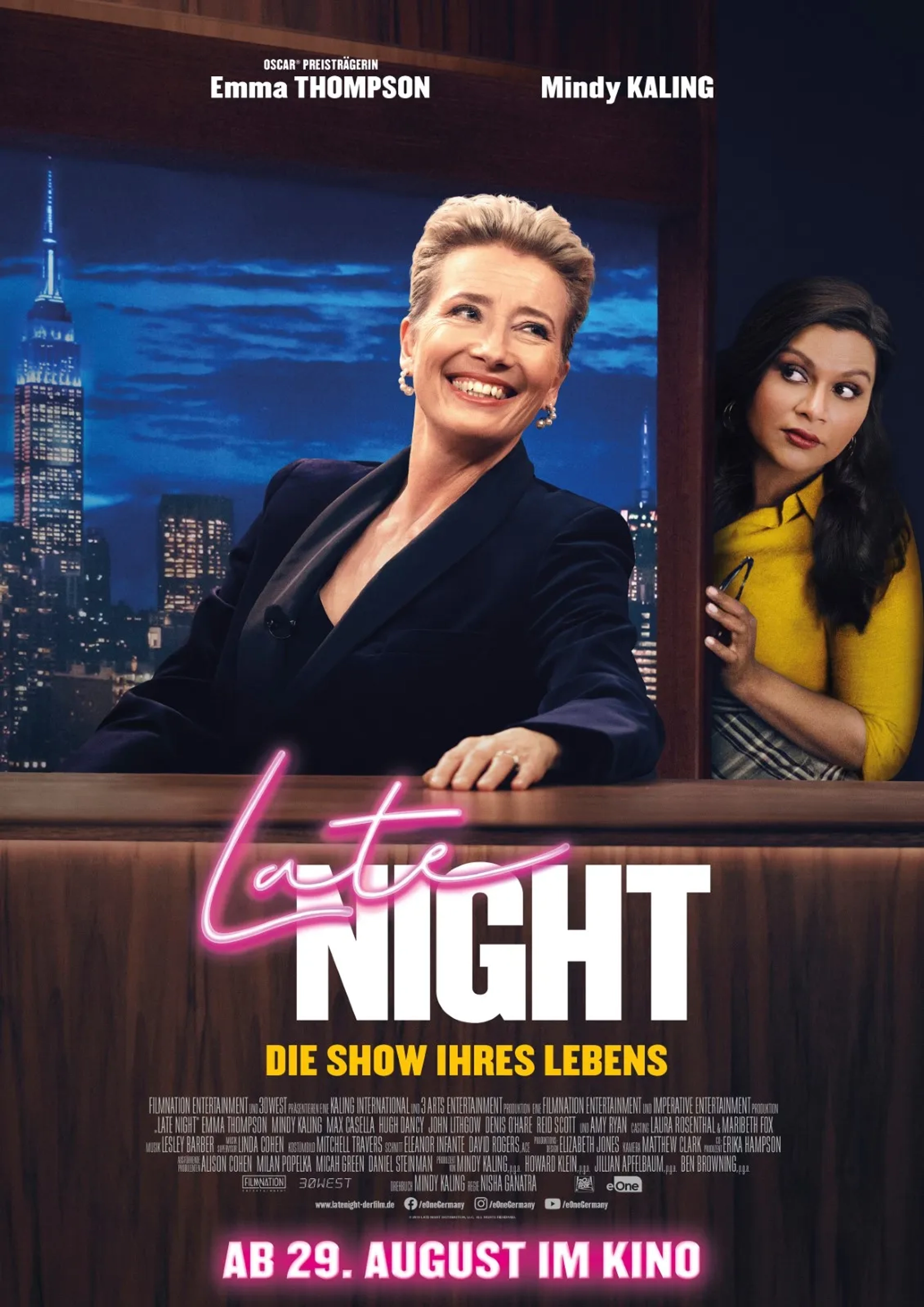 Emma Thompson and Mindy Kaling in Late Night (2019)