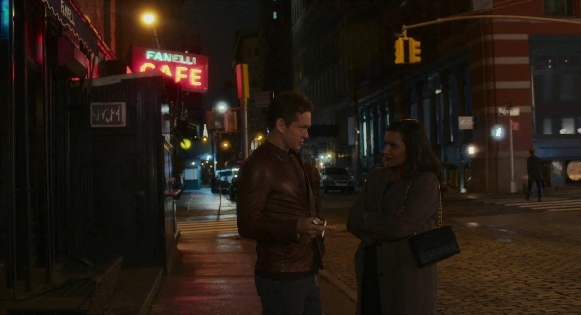 Hugh Dancy and Mindy Kaling in Late Night (2019)