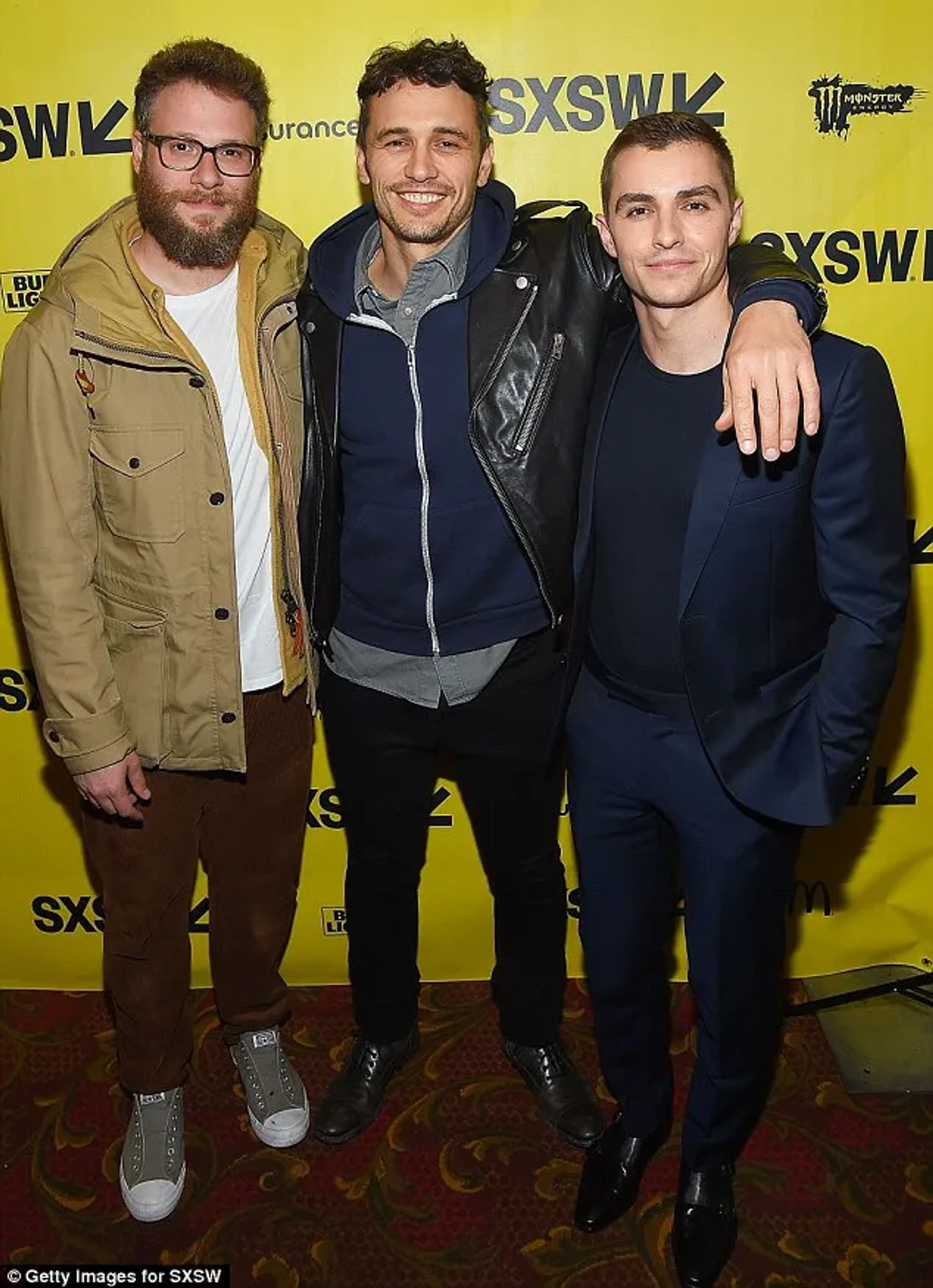 James Franco, Seth Rogen, and Dave Franco at an event for The Disaster Artist (2017)