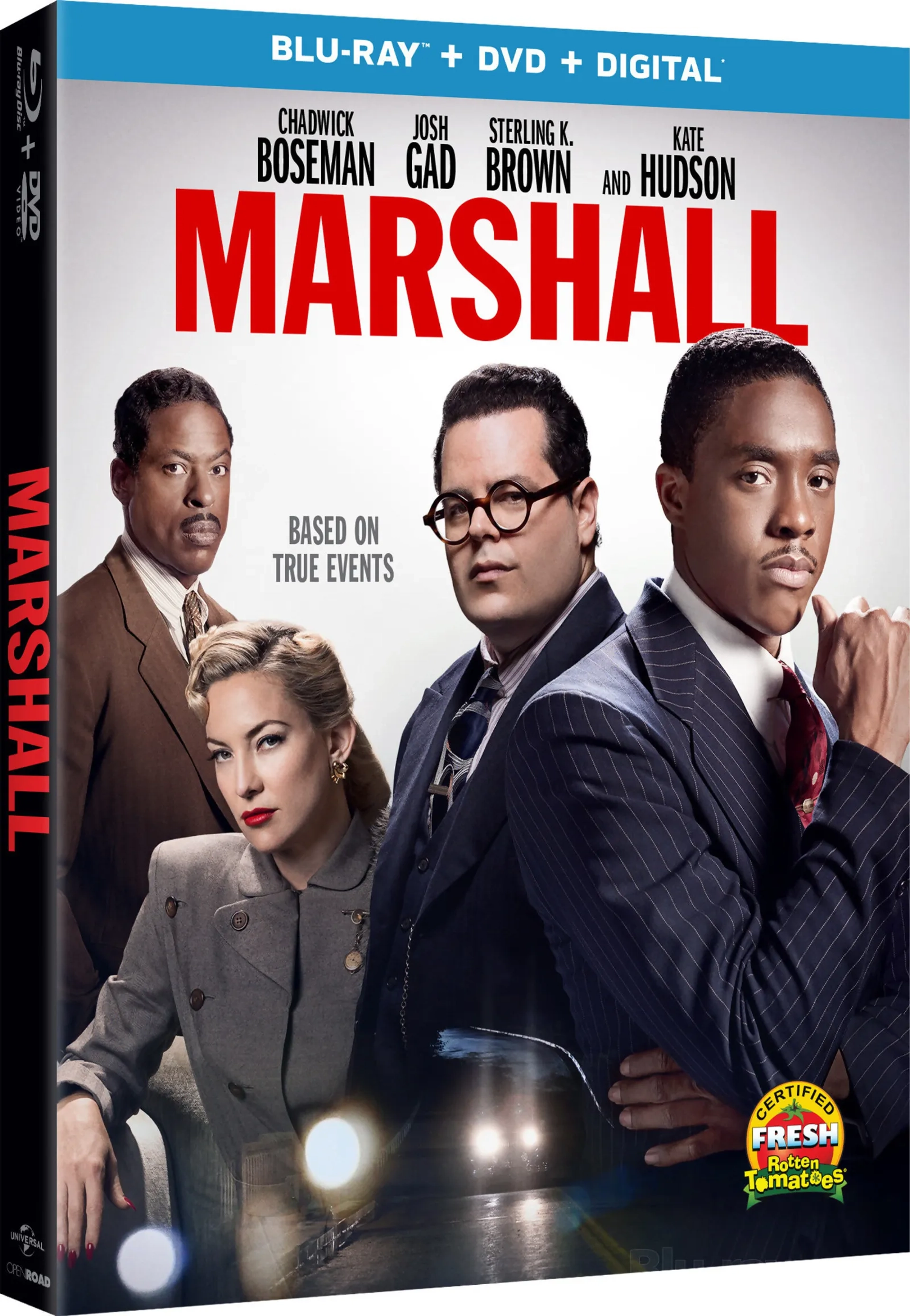 Kate Hudson, Sterling K. Brown, Josh Gad, and Chadwick Boseman in Marshall (2017)