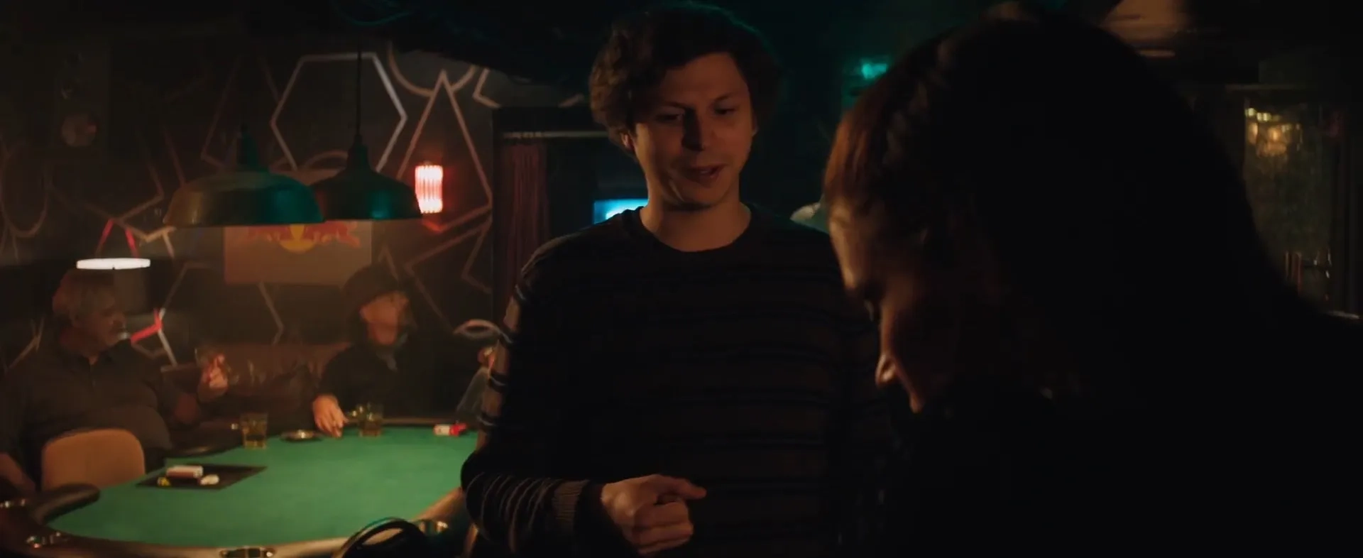 Michael Cera and Jessica Chastain in Molly's Game (2017)