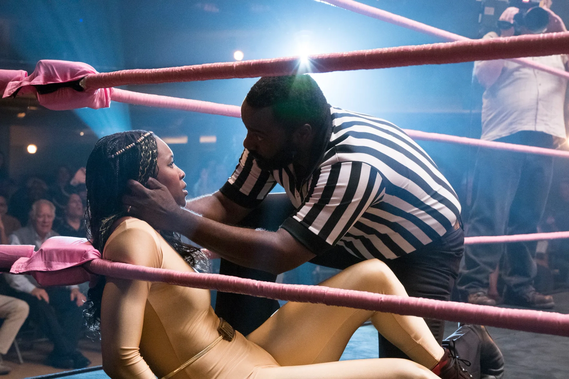 Bashir Salahuddin and Sydelle Noel in GLOW (2017)