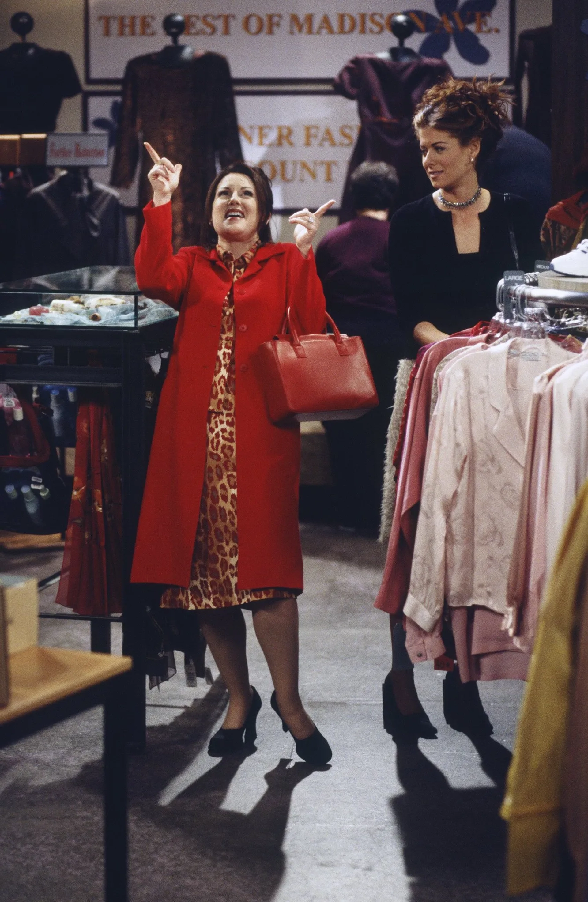 Debra Messing and Megan Mullally in Will & Grace (1998)