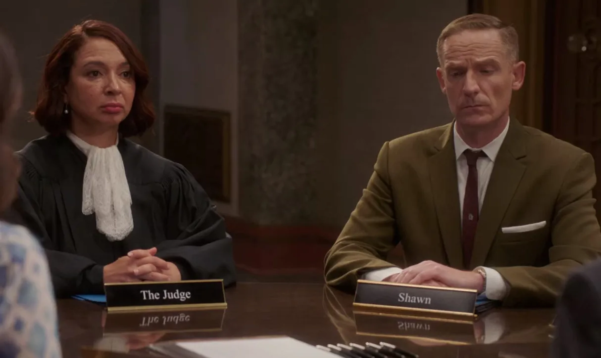 Maya Rudolph and Marc Evan Jackson in The Good Place: Whenever You're Ready (2020)