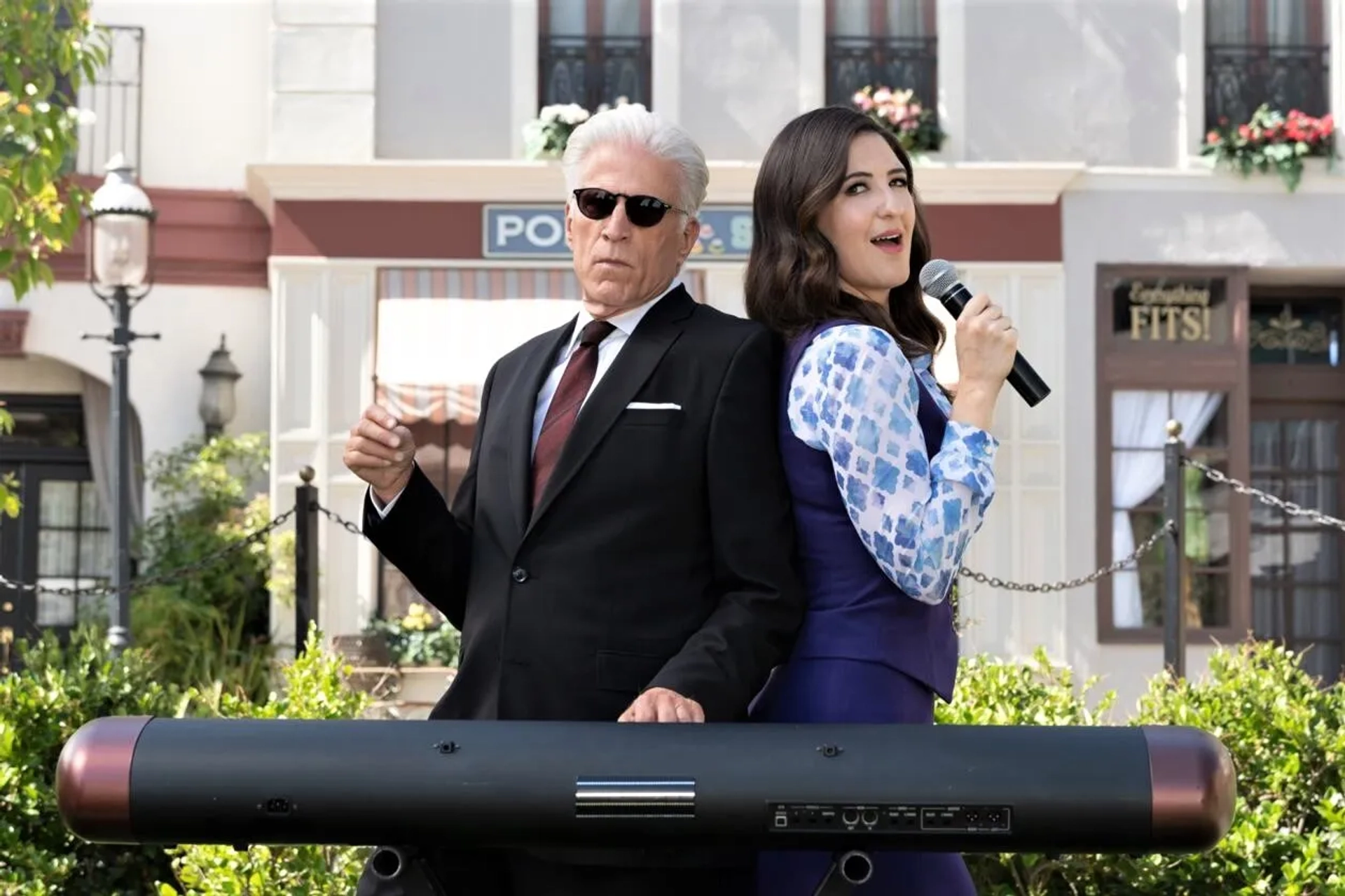 Ted Danson and D'Arcy Carden in The Good Place: Mondays, Am I Right? (2020)