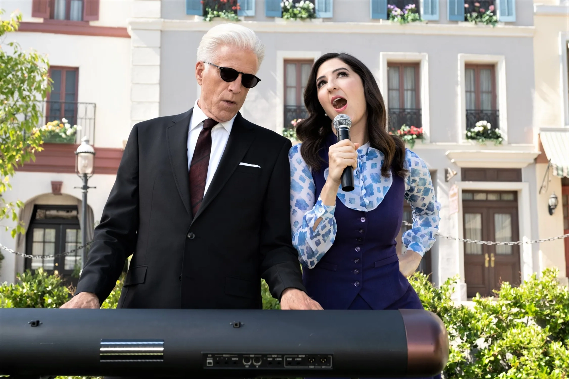 Ted Danson and D'Arcy Carden in The Good Place: Mondays, Am I Right? (2020)