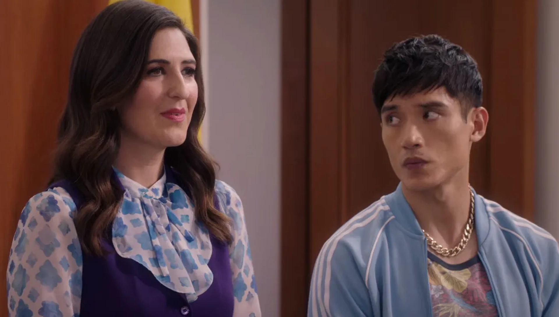 Manny Jacinto and Jameela Jamil in The Good Place: Patty (2020)