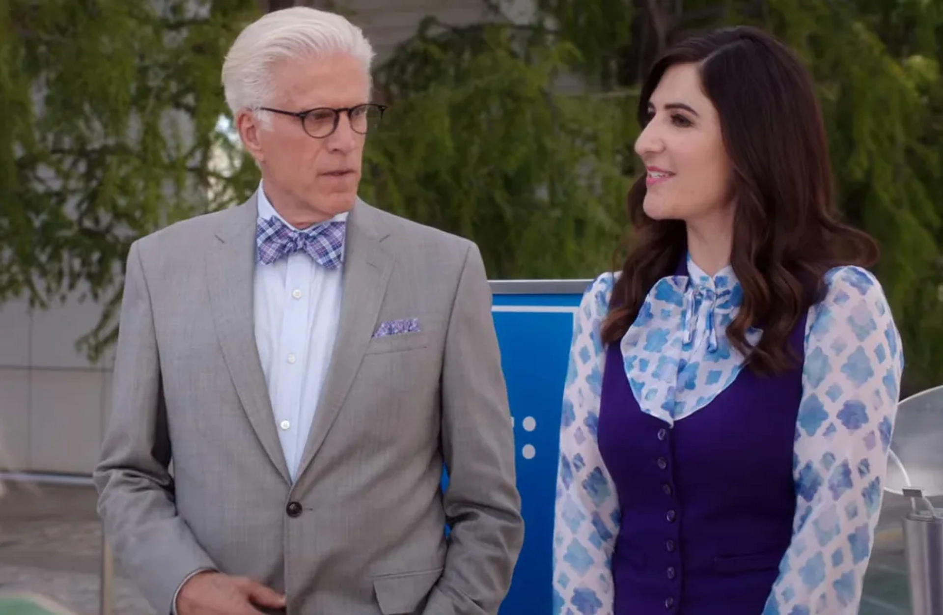 Ted Danson and D'Arcy Carden in The Good Place: Patty (2020)