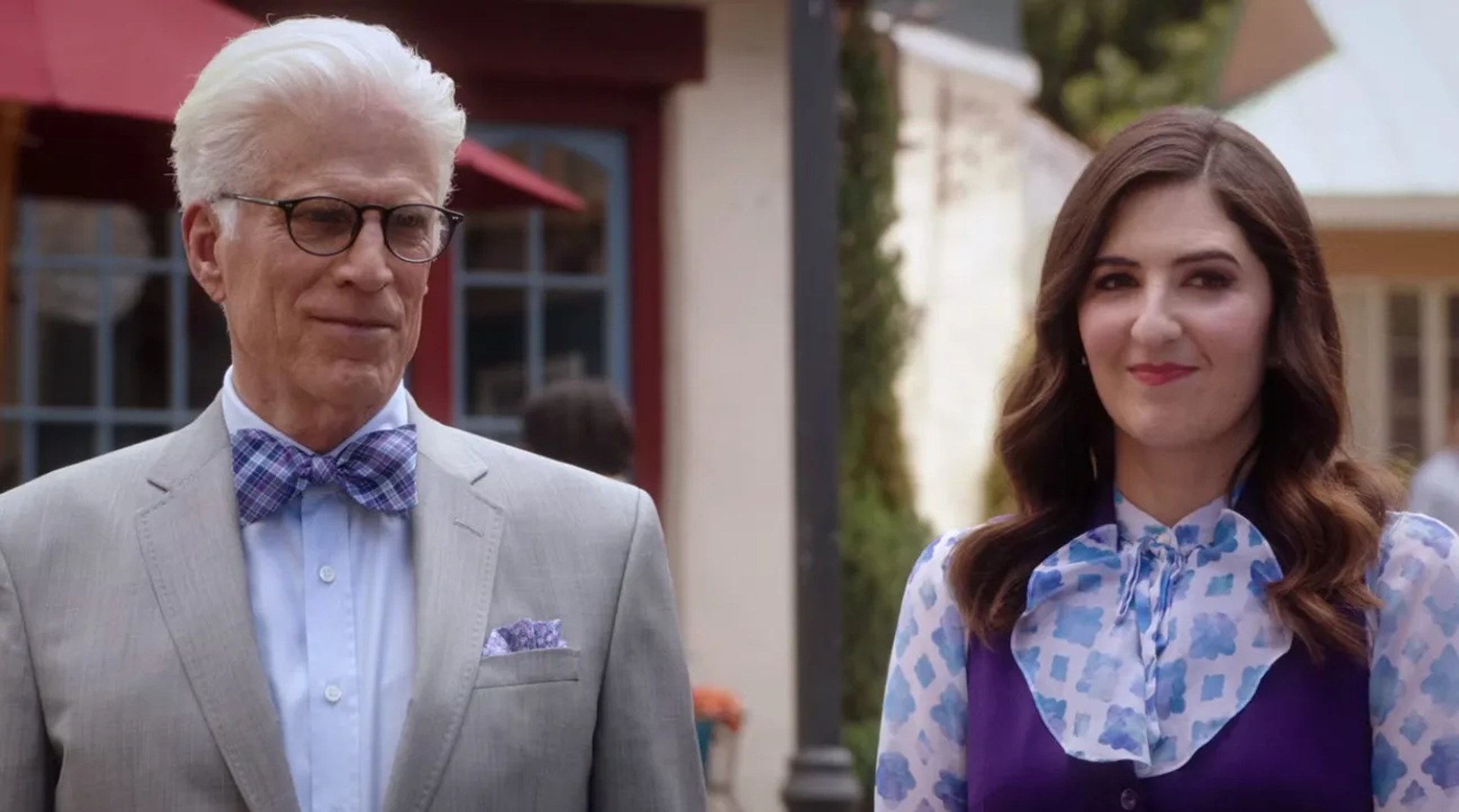 Ted Danson and D'Arcy Carden in The Good Place: Mondays, Am I Right? (2020)