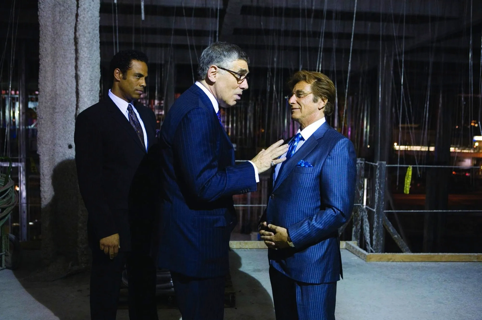 Al Pacino, Elliott Gould, and Adam Lazarre-White in Ocean's Thirteen (2007)