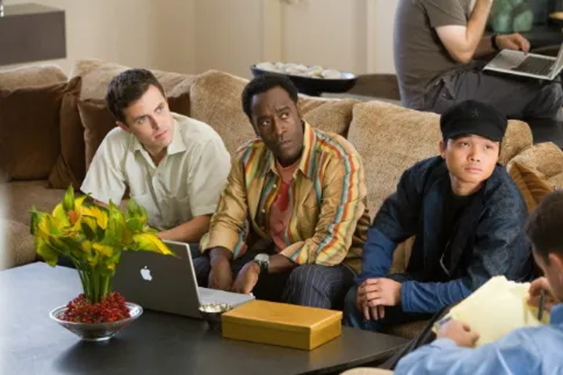 Don Cheadle, Casey Affleck, and Shaobo Qin in Ocean's Thirteen (2007)