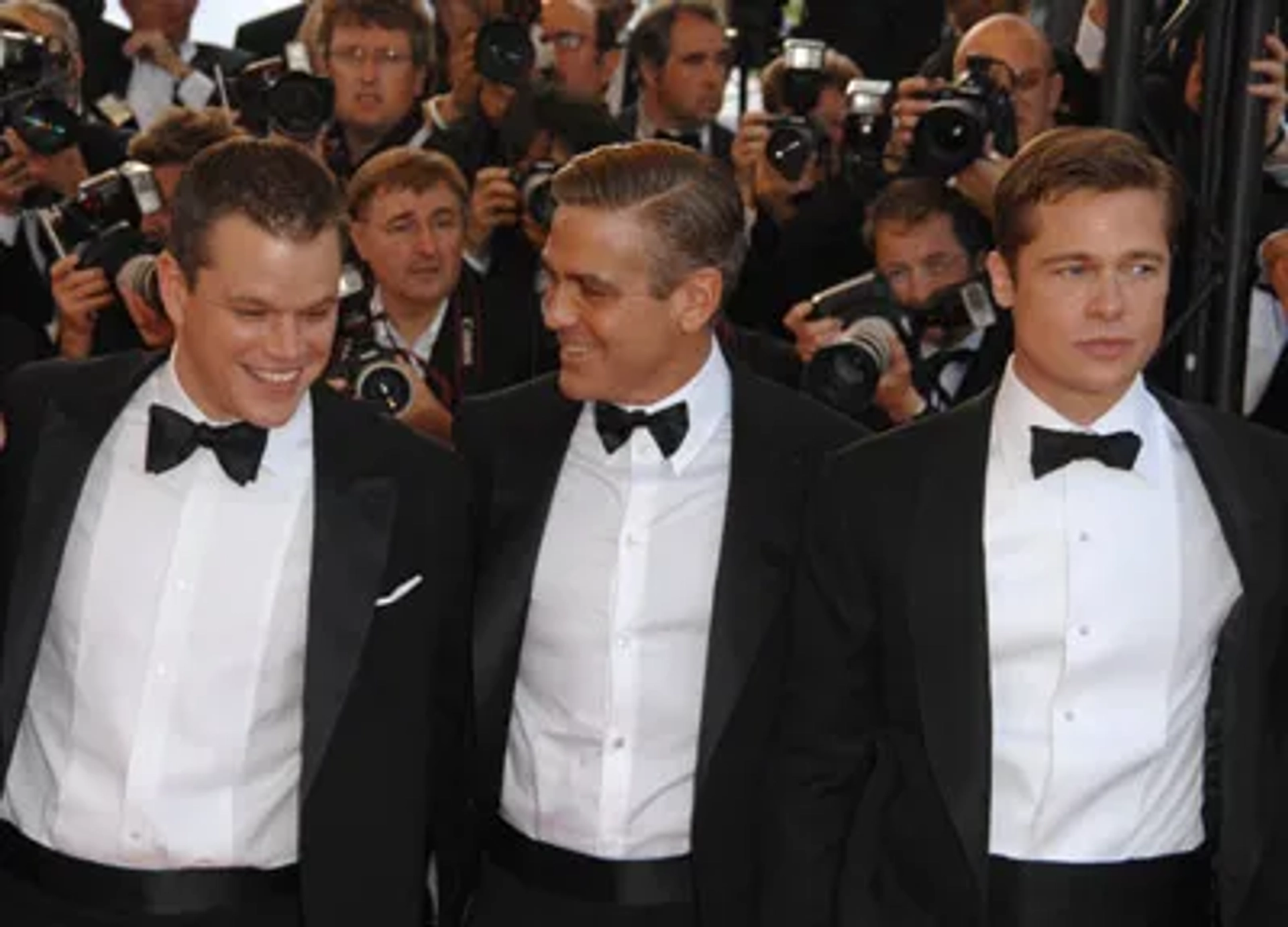 Brad Pitt, George Clooney, and Matt Damon at an event for Ocean's Thirteen (2007)