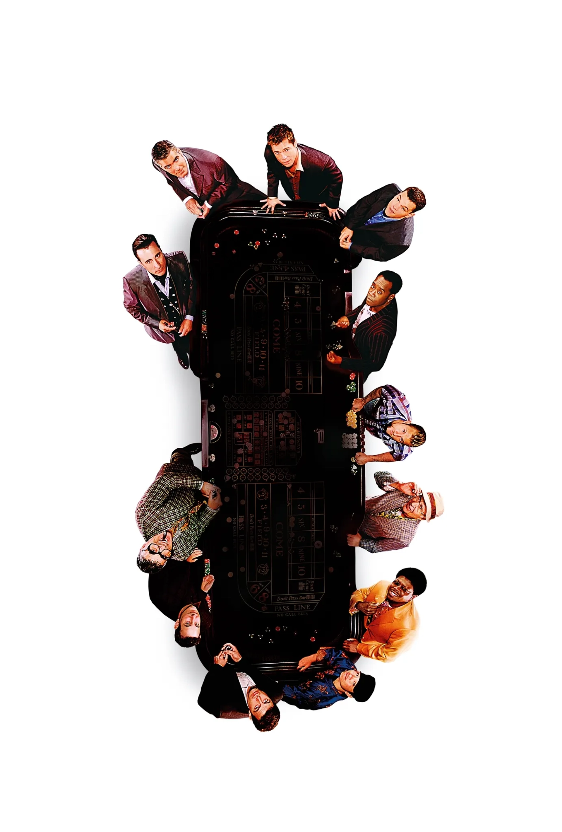 Brad Pitt, George Clooney, Don Cheadle, Matt Damon, Andy Garcia, Casey Affleck, Elliott Gould, Scott Caan, Bernie Mac, Carl Reiner, Eddie Jemison, and Shaobo Qin in Ocean's Thirteen (2007)