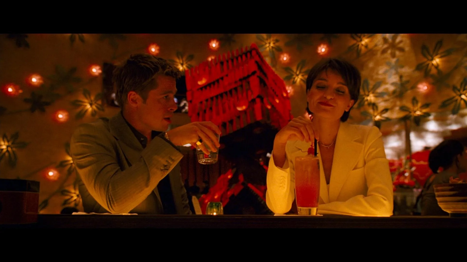 Brad Pitt and Olga Sosnovska in Ocean's Thirteen (2007)