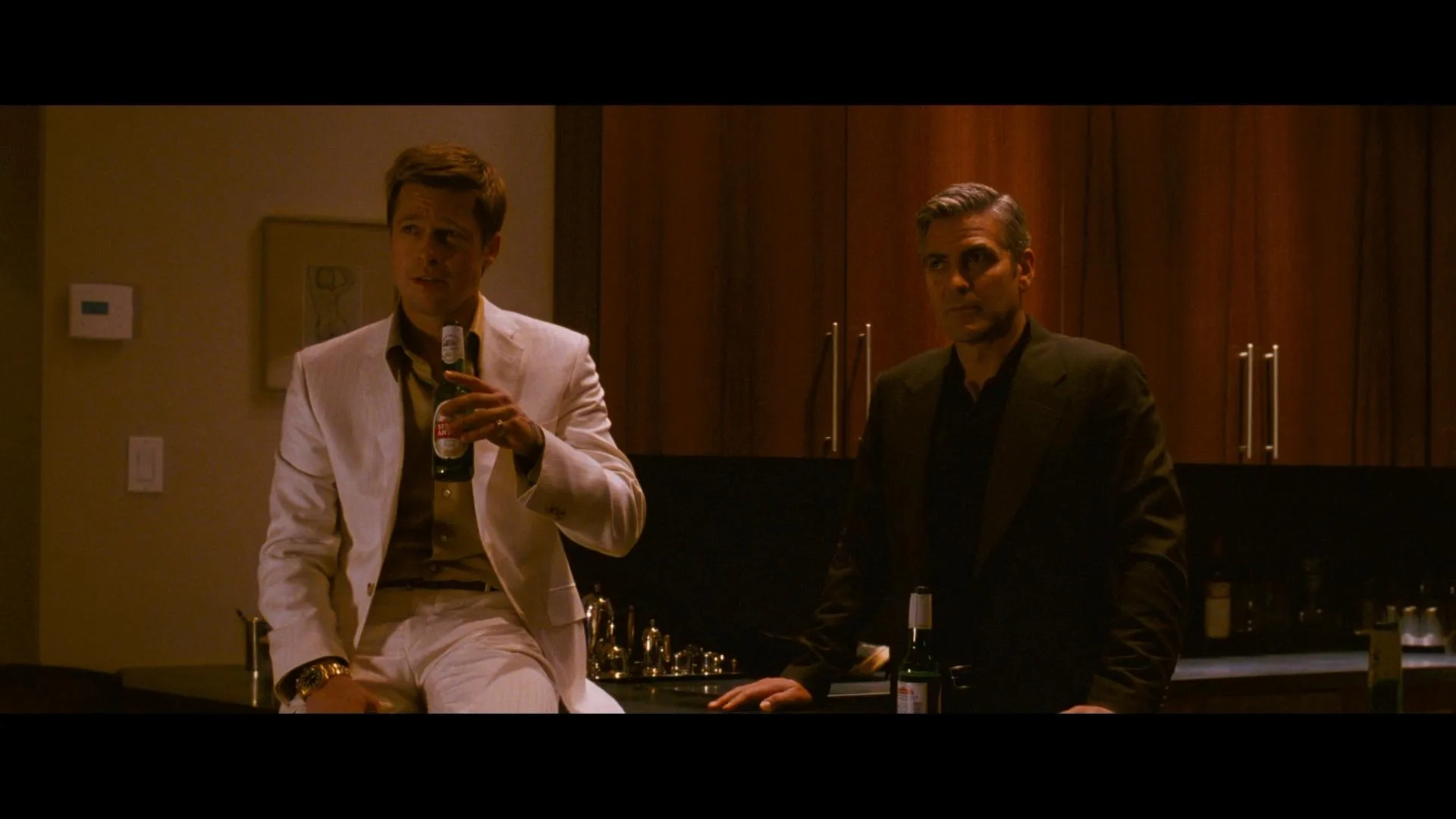 Brad Pitt and George Clooney in Ocean's Thirteen (2007)