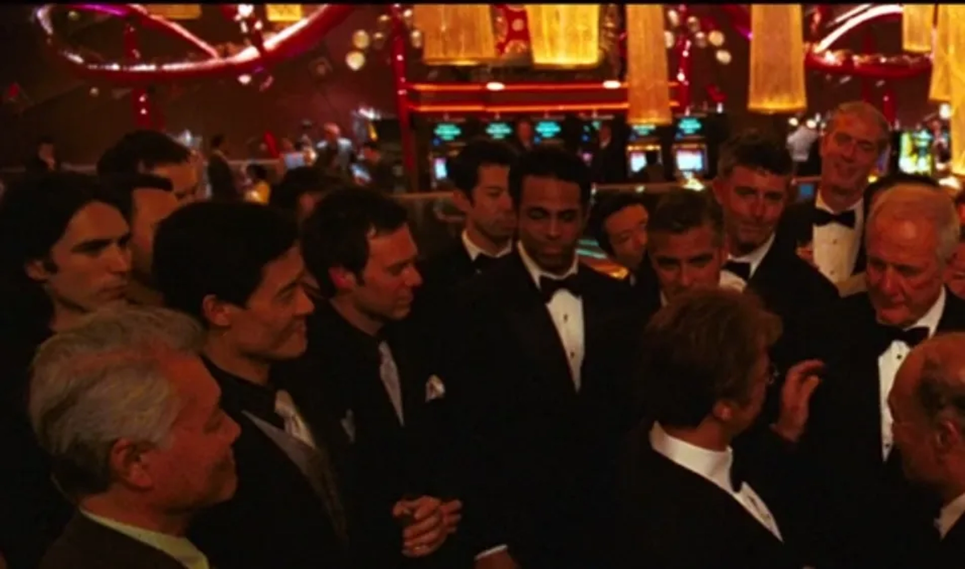 George Clooney, Al Pacino, Jerry Weintraub, Adam Lazarre-White, and Lauchlin MacDonald in Ocean's Thirteen (2007)