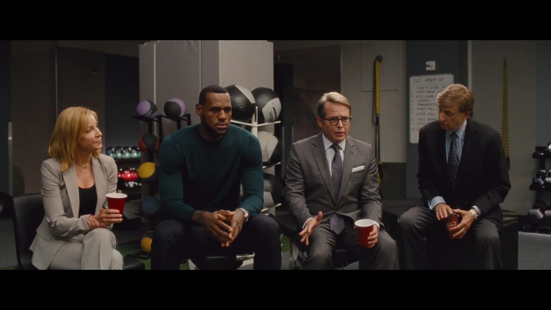 Matthew Broderick and LeBron James in Trainwreck (2015)