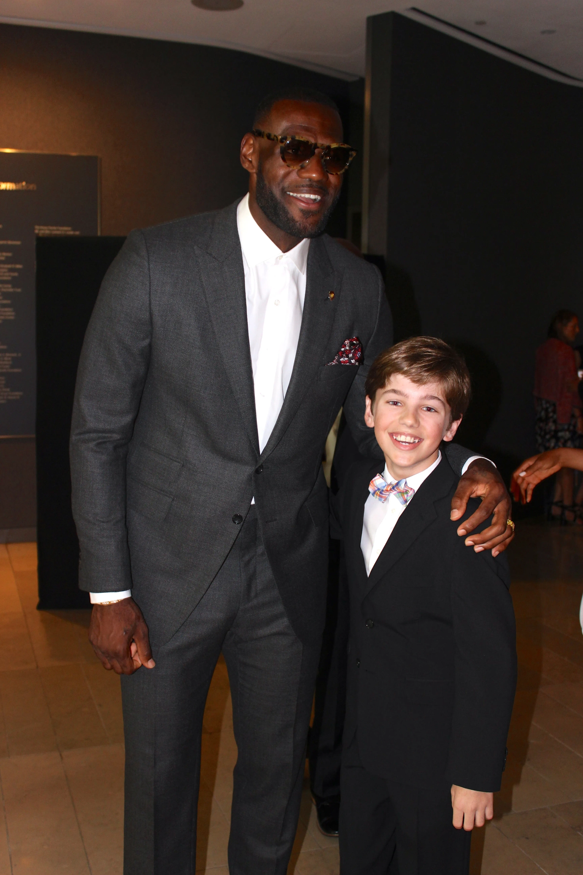 LeBron James & Evan Brinkman @ Red Carpet for TRAINWRECK