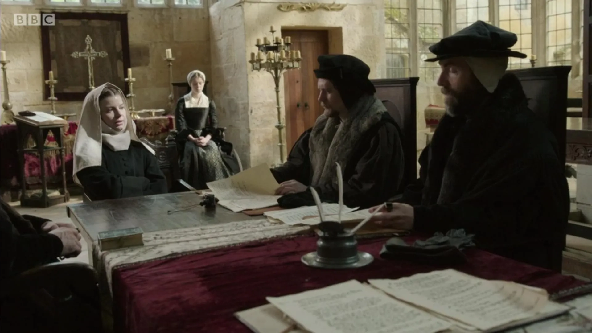 Mark Rylance and Aimee-Ffion Edwards in Wolf Hall (2015)