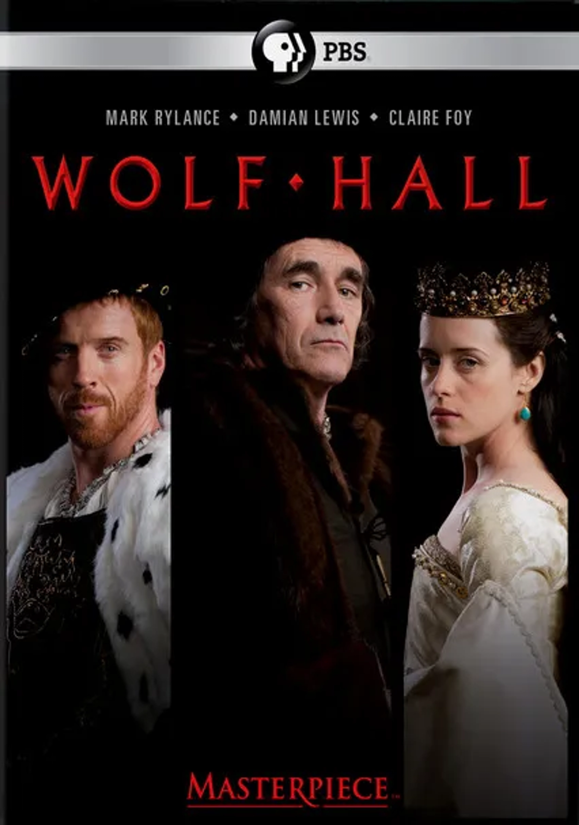 Damian Lewis, Mark Rylance, and Claire Foy in Wolf Hall (2015)