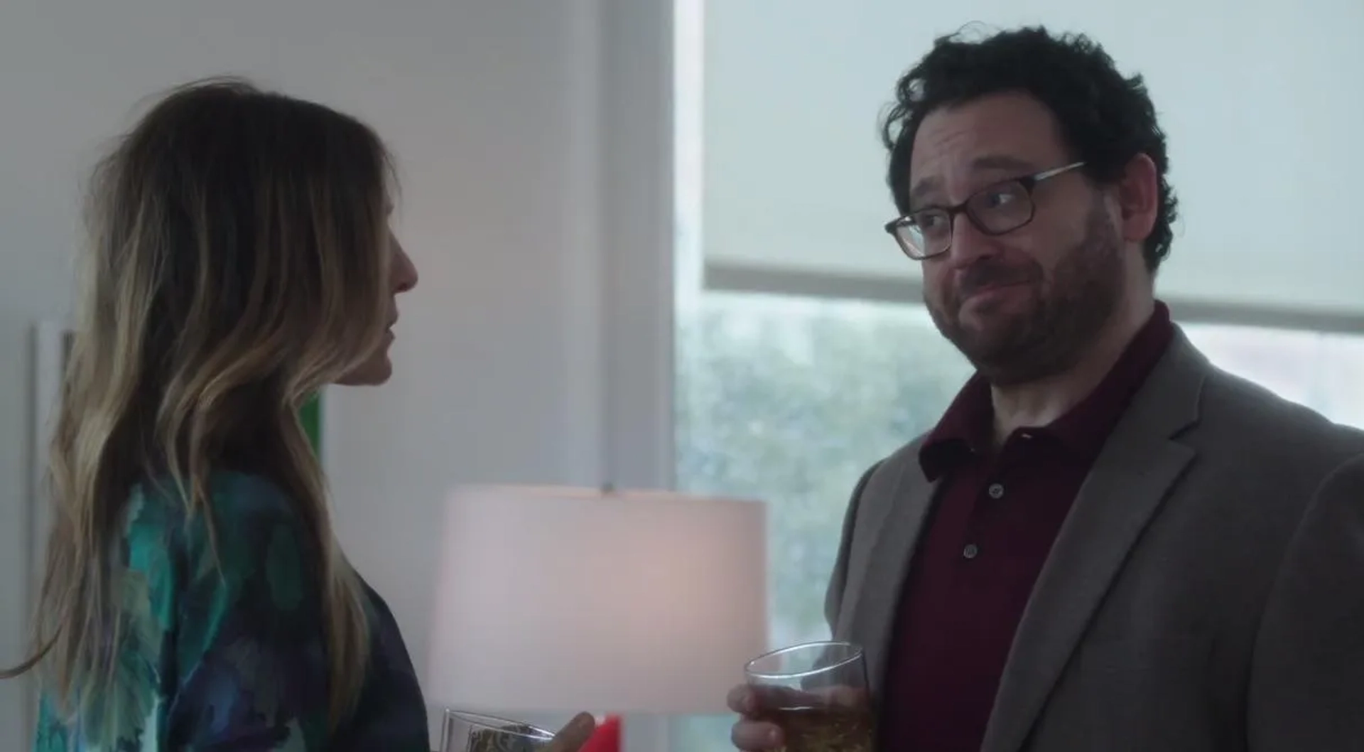 Still of Dave Shalansky and Sarah Jessica Parker in HBO's Divorce.