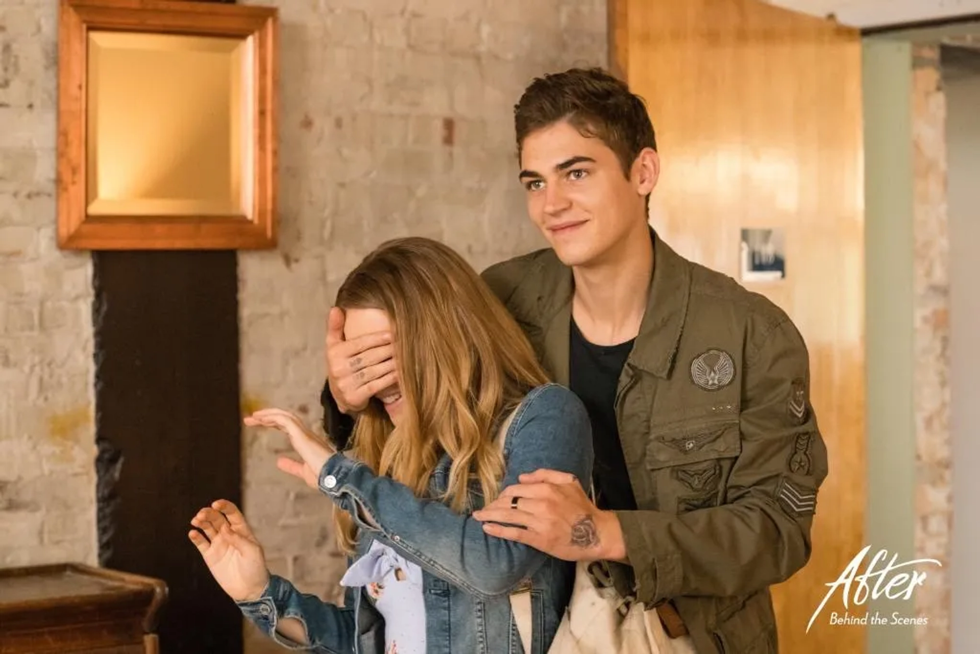 Hero Fiennes Tiffin and Josephine Langford in After (2019)