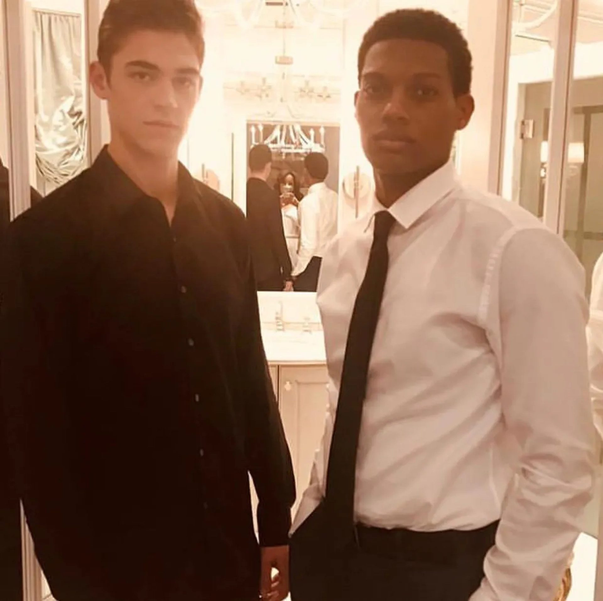 Hero Fiennes Tiffin and Shane Paul McGhie in After (2019)