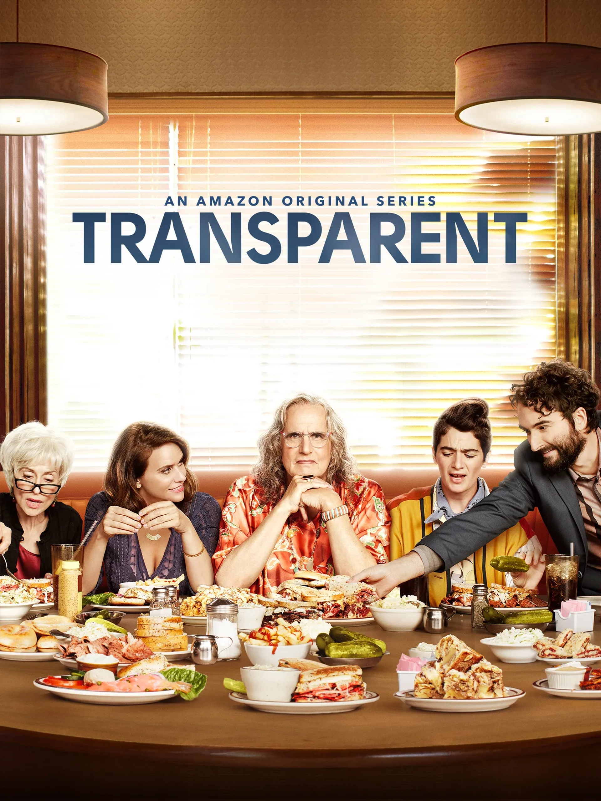 Gaby Hoffmann, Jeffrey Tambor, Jay Duplass, Amy Landecker, and Judith Light in Transparent (2014)