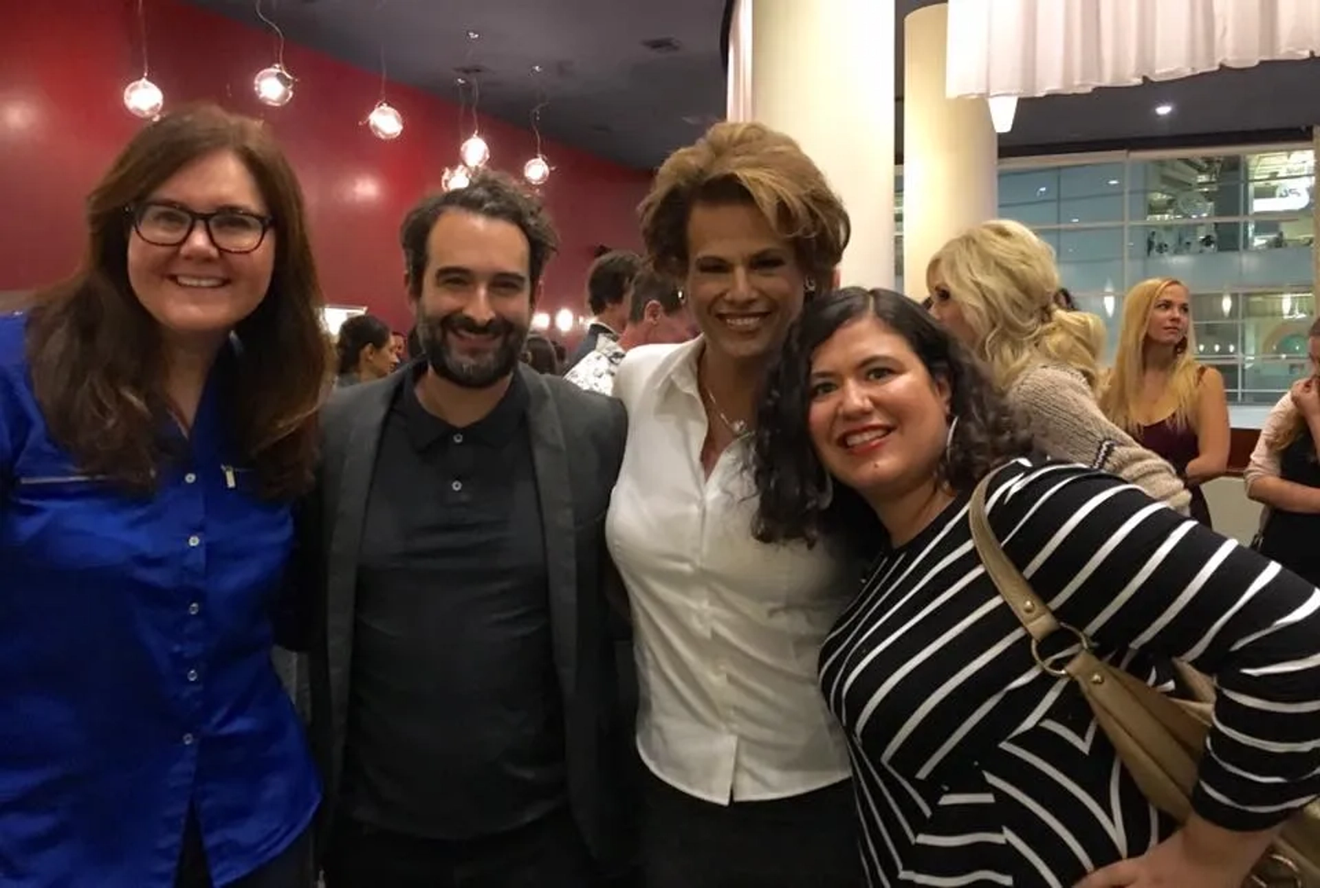 Becki Dennis, Alexandra Billings, Jay Duplass, and Bernadette Guckin at a screening of "Transparent"