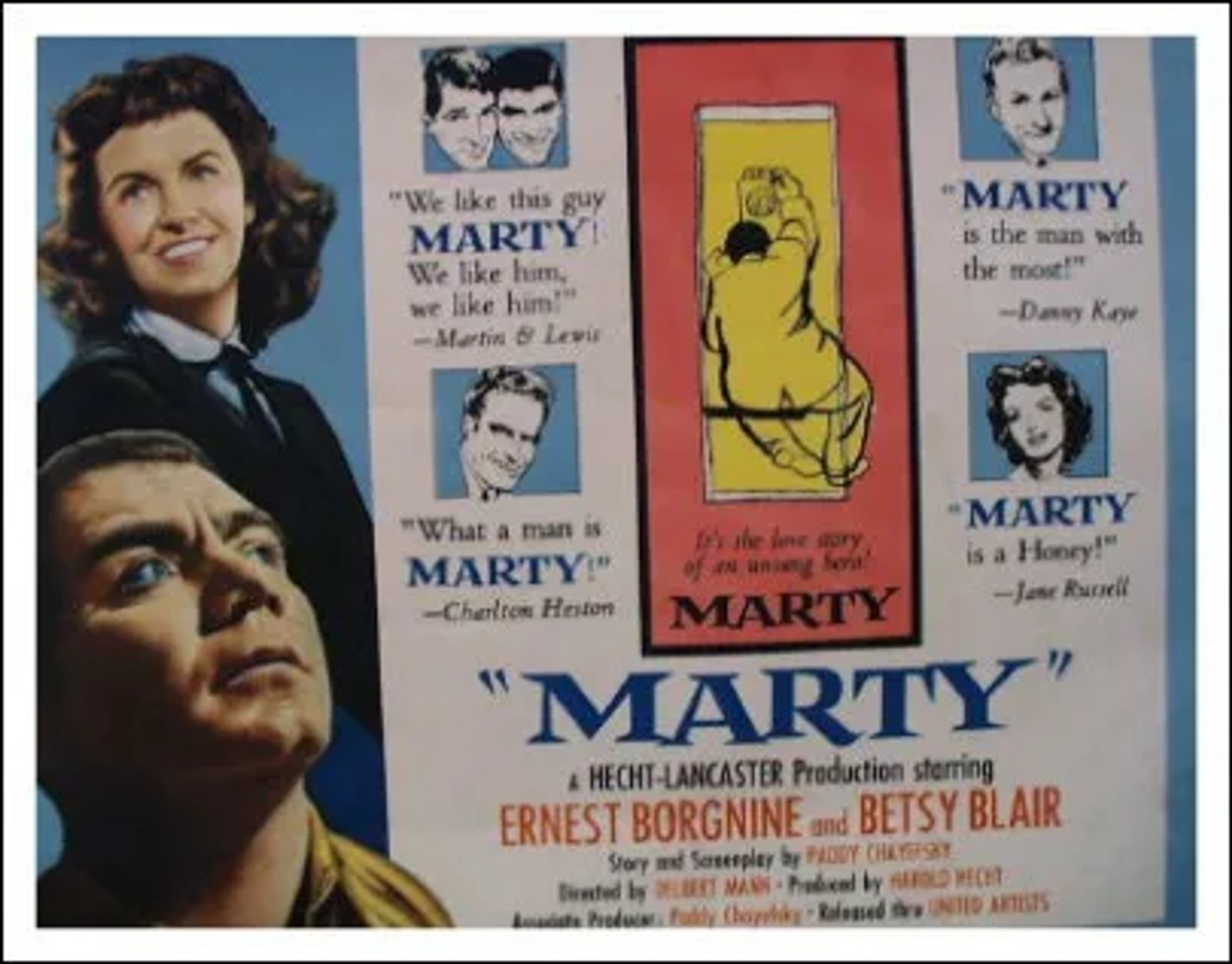 Ernest Borgnine and Betsy Blair in Marty (1955)