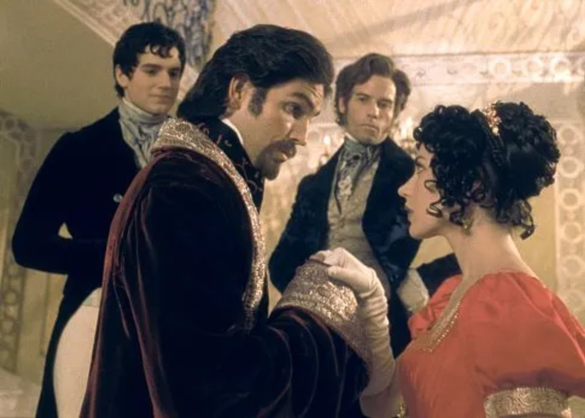 Jim Caviezel, Guy Pearce, Henry Cavill, and Dagmara Dominczyk in The Count of Monte Cristo (2002)