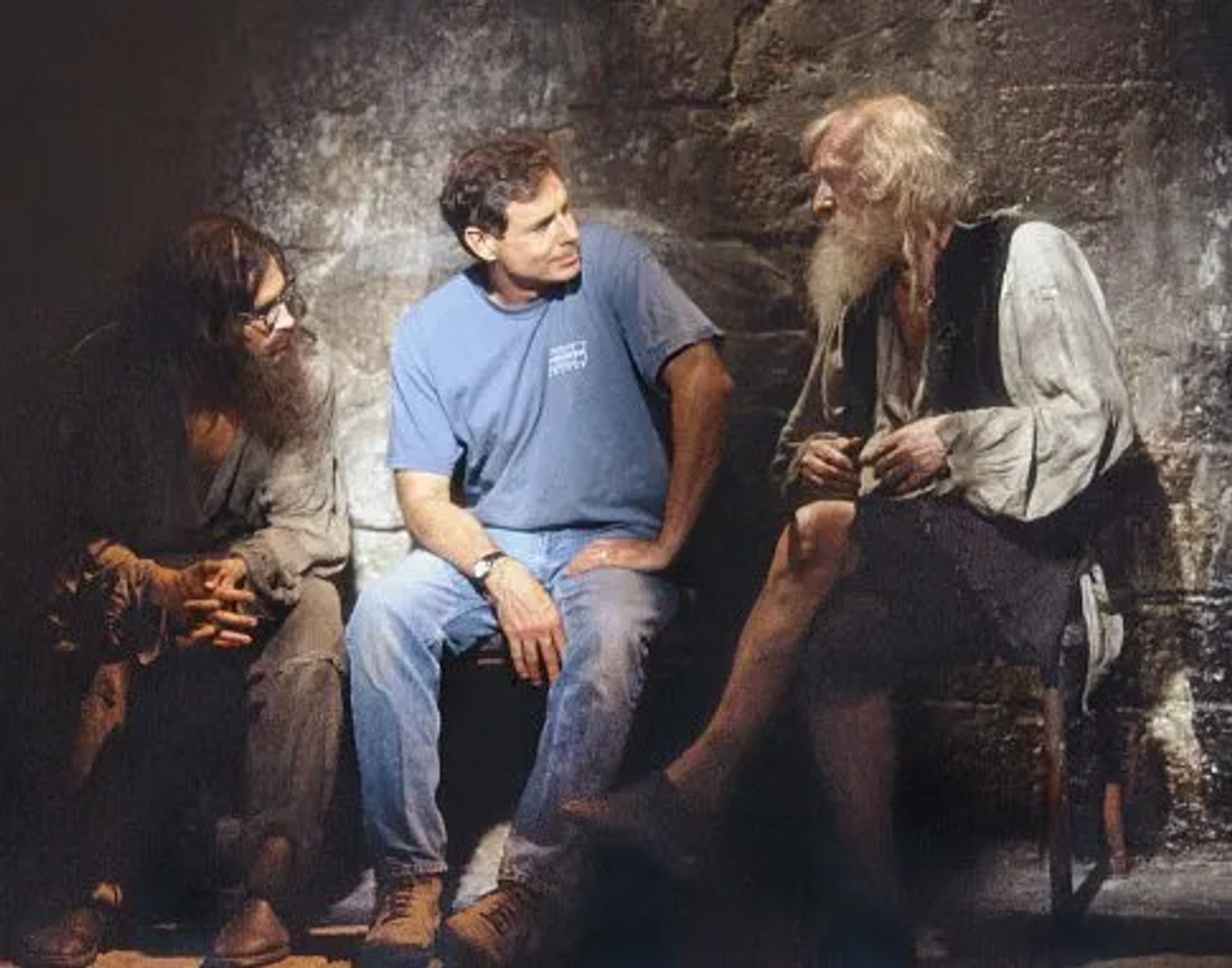 Jim Caviezel, Richard Harris, and Kevin Reynolds in The Count of Monte Cristo (2002)